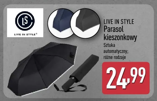 Parasol kieszonkowy promocja w Aldi