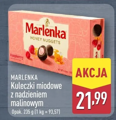 Kuleczki miodowe z nadzieniem malinowym promocja w Aldi