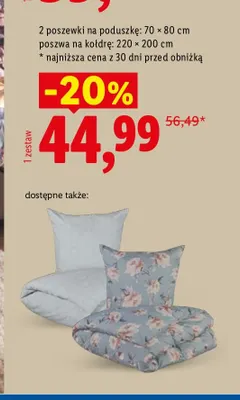 Pościel z bawełną renforcé 220x200 cm Livarno promocja w Lidl