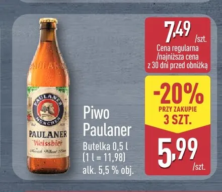 Piwo Paulaner promocja w Aldi