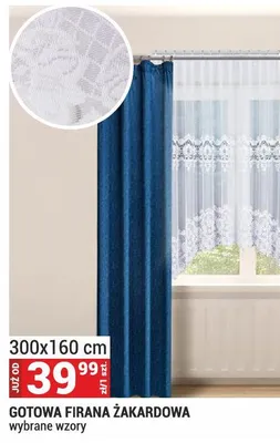 Firana gotowa żakardowa promocja w Merkury Market