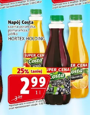 Napój Costa pomarańcza promocja w Prim Market