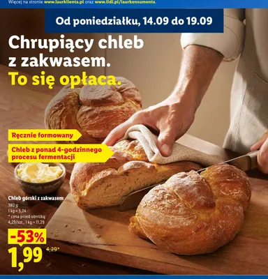 Chleb górski z zakwasem promocja w Lidl