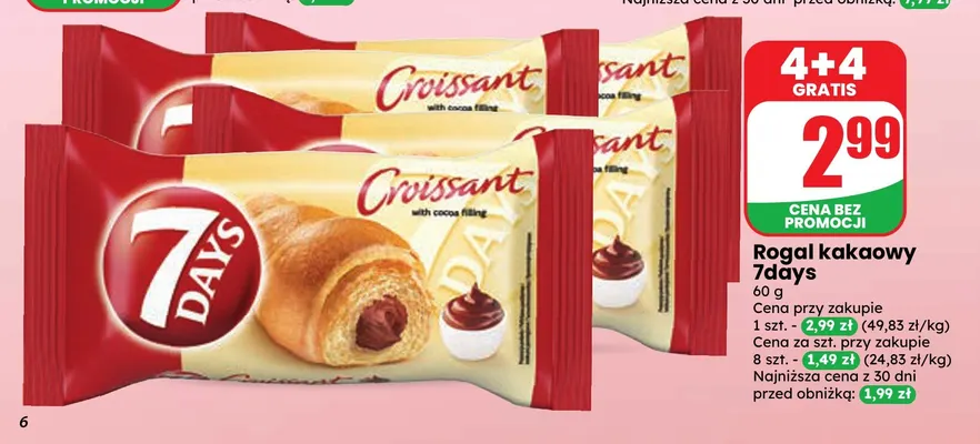 Rogal kakaowy 7Days promocja w Dino