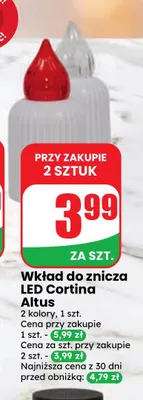 Wkład do znicza LED Cortina Altus promocja w Dino