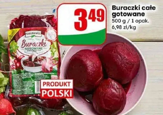 Buraczki całe gotowane promocja w Dino