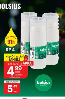 Wkład parafinowy Rp 4 Bolsius promocja w Chorten