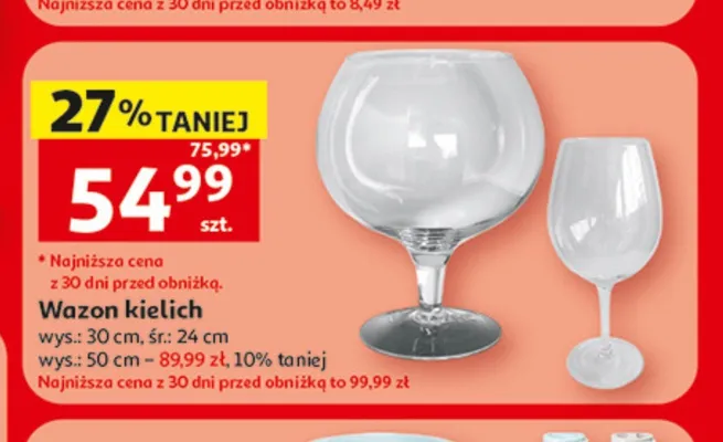 Wazon kielich wys. 50 cm promocja w Auchan