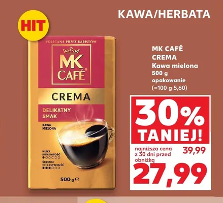 Kawa mielona MK Café Crema promocja w Kaufland