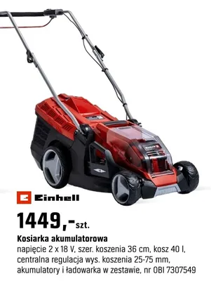 Kosiarka akumulatorowa promocja w OBI