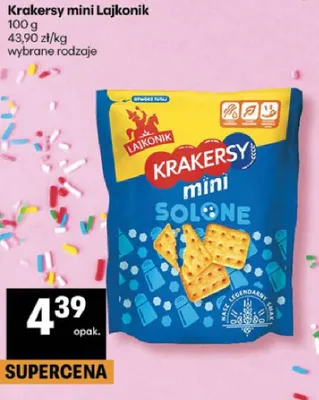 Krakersy mini Lajkonik promocja w Delikatesy Centrum