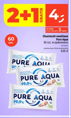 Chusteczki nawilżane Pure Aqua 99,9% wody promocja w Dealz