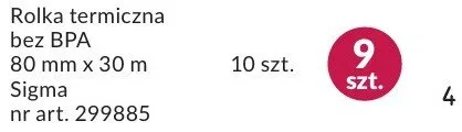 Rolka termiczna bez BPA 80mm x 30m promocja w Makro