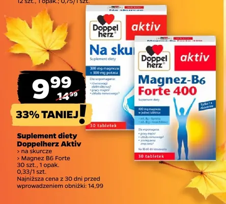 Suplement diety Doppelherz aktiv na skurcze promocja w Netto