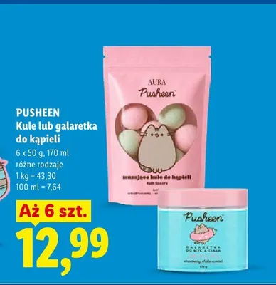 Kule do kąpieli Pusheen 6-pak promocja w Lidl