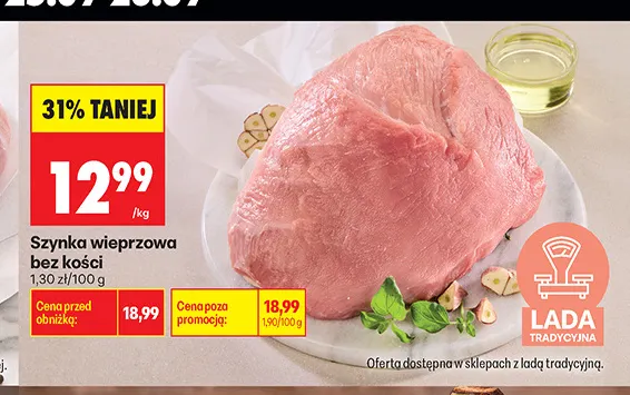Szynka wieprzowa bez kości promocja w Biedronka