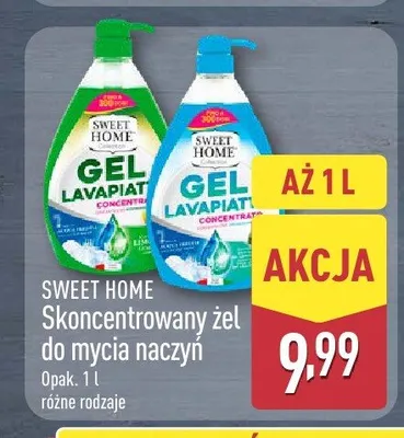 Skoncentrowany żel do mycia naczyń Sweet Home promocja w Aldi