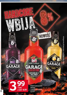 Piwo Garage Hardcore 8% Lemon & Lime Shock promocja w Selgros
