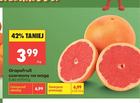 Grapefruit czerwony na wagę promocja w Biedronka