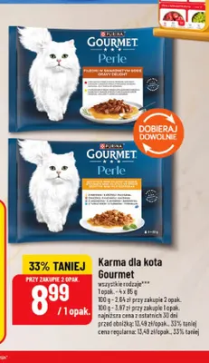 Karma dla kota Gourmet 4-pak promocja w POLOmarket