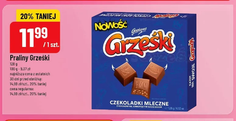 Praliny Grześki promocja w POLOmarket