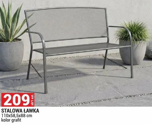 Stalowa ławka promocja w Merkury Market
