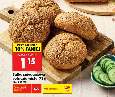 Bułka śniadaniowa pełnoziarnista promocja w Biedronka
