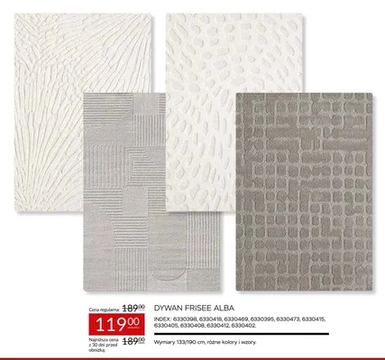 Dywan Frisee Alba promocja w Abra Meble