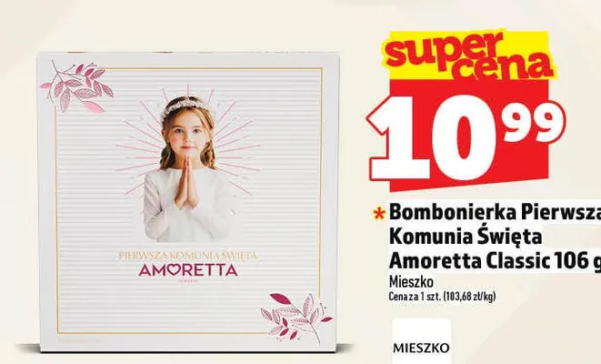 Bombonierka Pierwsza Komunia Święta Amoretta Classic Mieszko promocja w TOPAZ