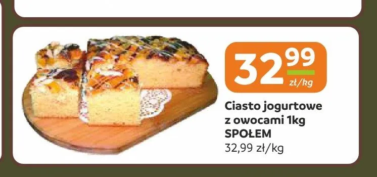 Ciasto jogurtowe z owocami Społem promocja w Społem Częstochowa