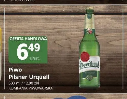 Piwo Pilsner Urquell promocja w Marketvita