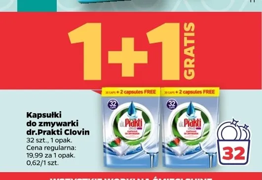 Kapsułki do zmywarki dr.Prakti Clovin promocja w Netto