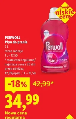 Płyn do prania Perwoll promocja w Lidl