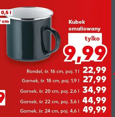 Garnek emaliowany 2,6 l promocja w Kaufland