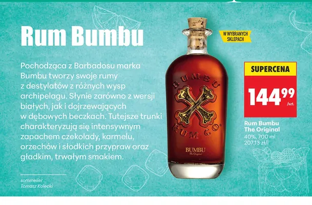 Rum Bumbu The Original promocja w Biedronka