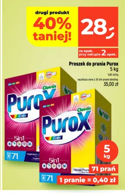 Proszek do prania Purox promocja w Dealz