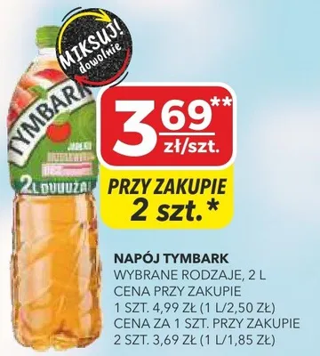 Napój wybrane rodzaje promocja w Top Market