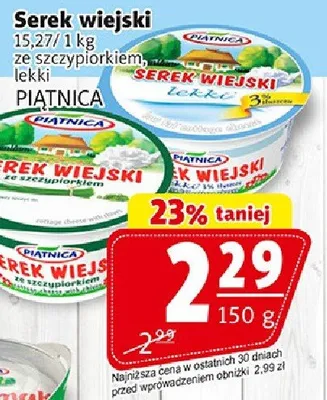 Serek wiejski ze szczypiorkiem promocja w Prim Market