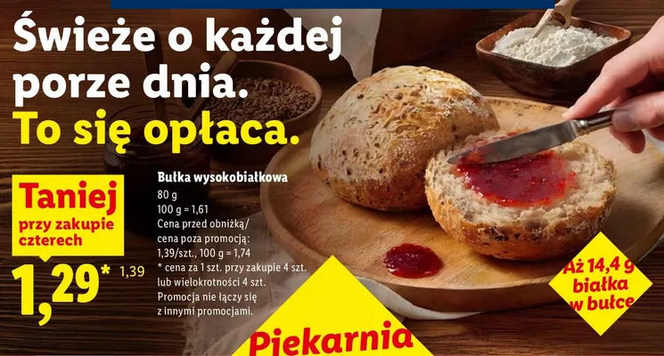 Bułka wysokobiałkowa promocja w Lidl