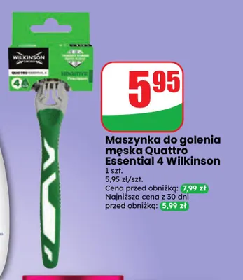 Maszynka do golenia męska Quattro Essential 4 Wilkinson promocja w Dino