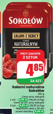 Salami naturalne Sokołów promocja w Dino