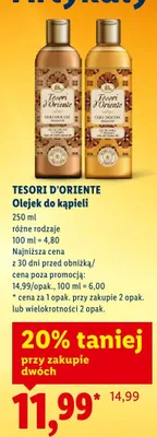 Olejek do kąpieli, różne rodzaje promocja w Lidl