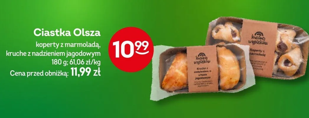 Ciastka kruche z nadzieniem jagodowym Kraina Wypieków promocja w Żabka