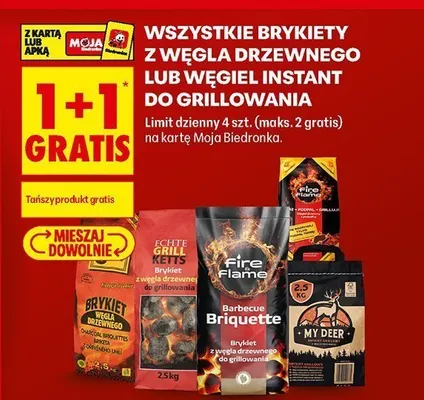 Brykiet z węgla drzewnego Fire Flame Barbecue Briquette promocja w Biedronka