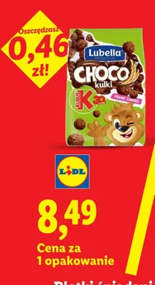 Płatki śniadaniowe Choco Kulki Lubella Kubuś promocja w Lidl