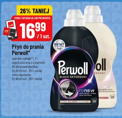 Płyn do prania Perwoll Renew Black promocja w POLOmarket