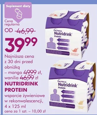 Suplement diety nutridrink protein wsparcie żywieniowe w rekonwalescencji 4x125ml promocja w Super-Pharm