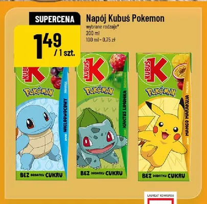 Napój mango marakuja Kubuś Pokemon promocja w POLOmarket