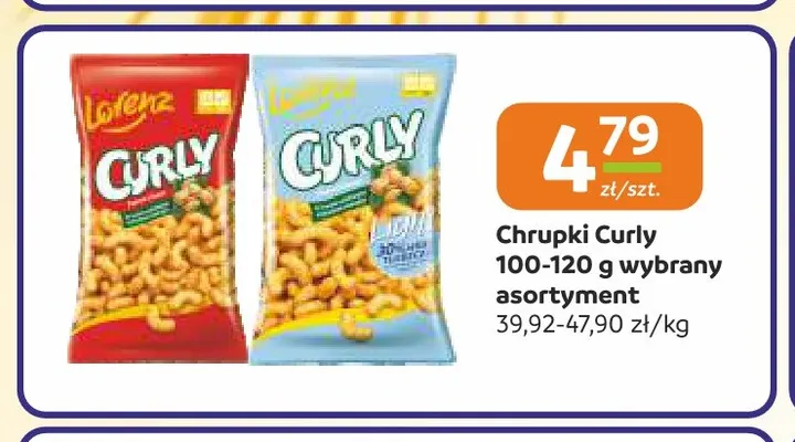 Chrupki Curly Orzechowe promocja w Gama
