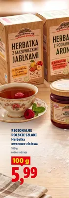 Herbatka owocowo-ziołowa z podkarpacką aronią Regionalne Polskie Szlaki promocja w Lidl